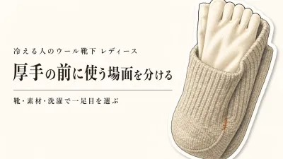 ウール靴下 レディース｜秋口に厚手を買う前の素材・洗いやすさ比較